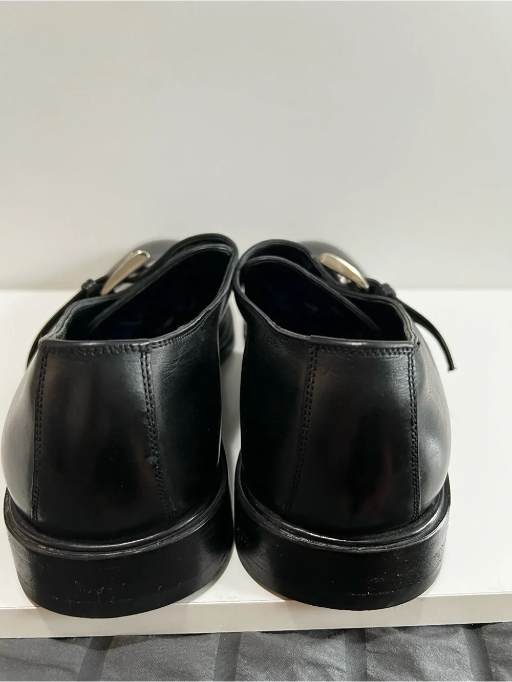 To Boot New York Bower Black Calf Leather Monk Strap Dress Shoes